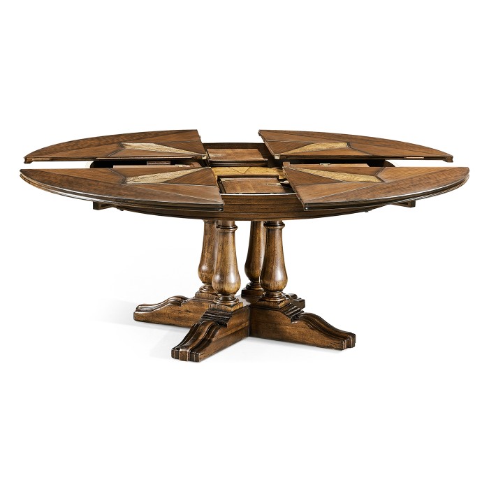 Round Country Extending Dining Table 59