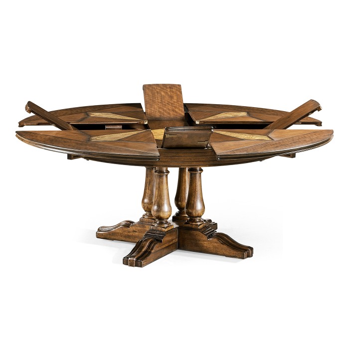 Round Country Extending Dining Table 59