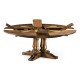 Round Country Extending Dining Table 59
