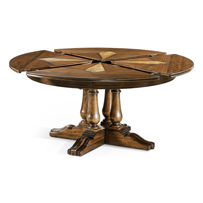 Round Country Extending Dining Table 59