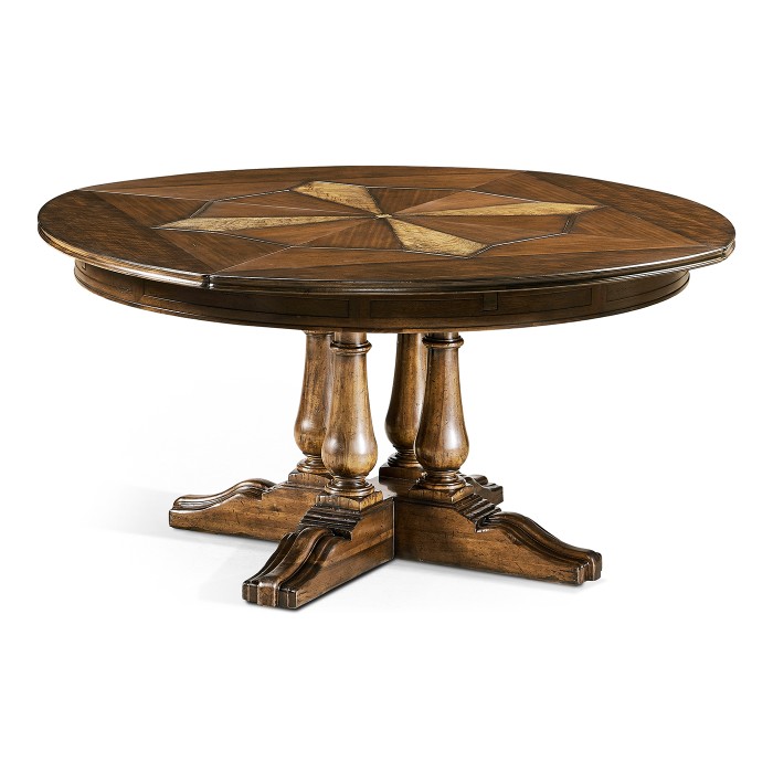 Round Country Extending Dining Table 59