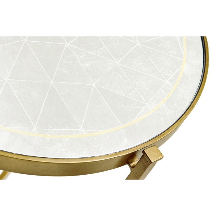 Églomisé & Gilded Iron Medium Lamp Table