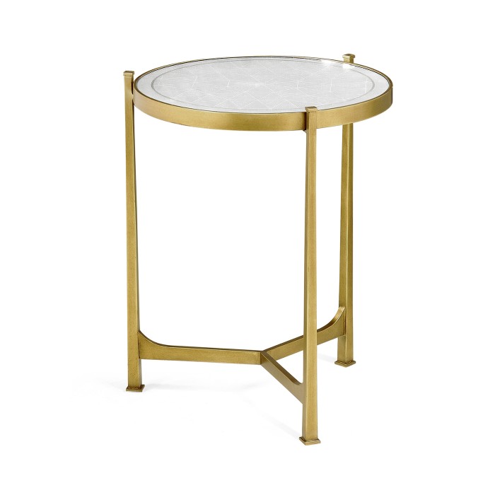 Églomisé & Gilded Iron Medium Lamp Table