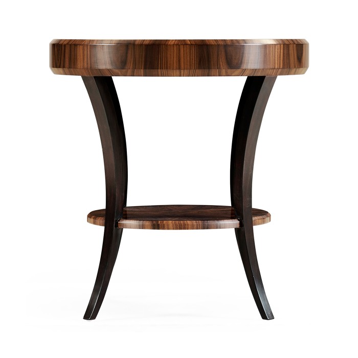 Art Deco Satin Round Side Table