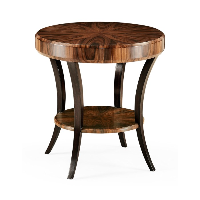 Art Deco Satin Round Side Table