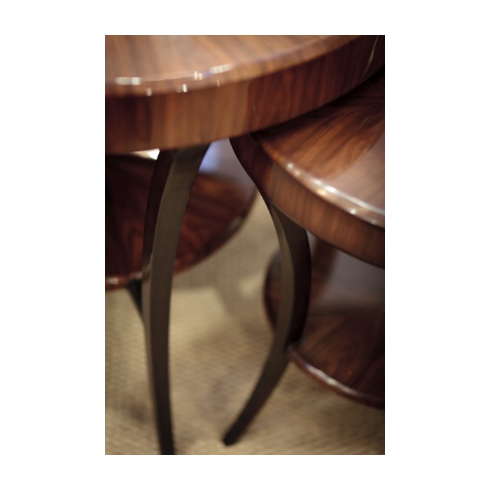 Art Deco Satin Round Side Table