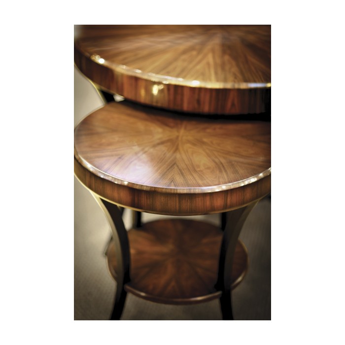 Art Deco Satin Round Side Table
