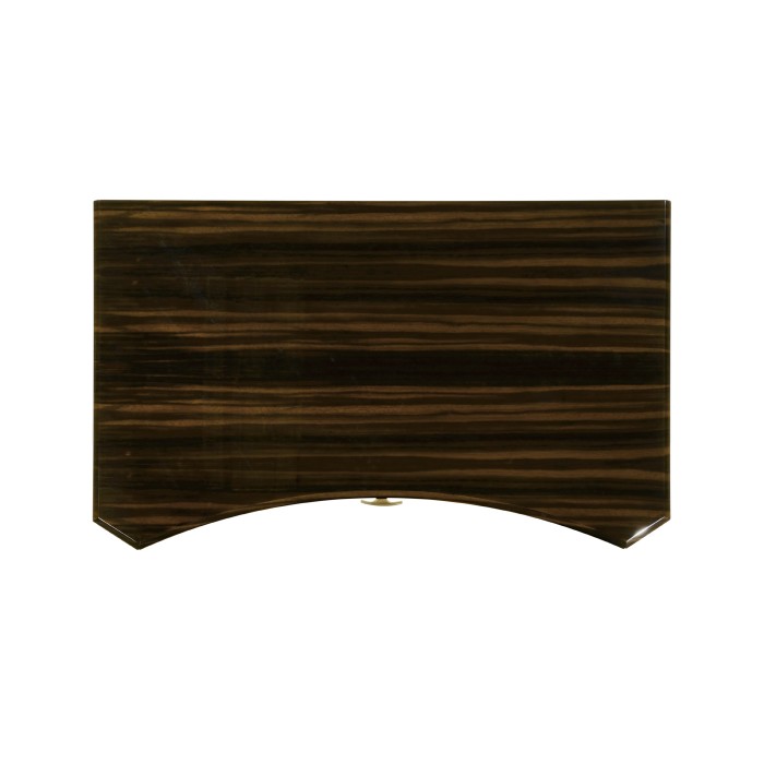 Rectangular Art Deco Macassar Ebony High Lustre Side Table with Drawer