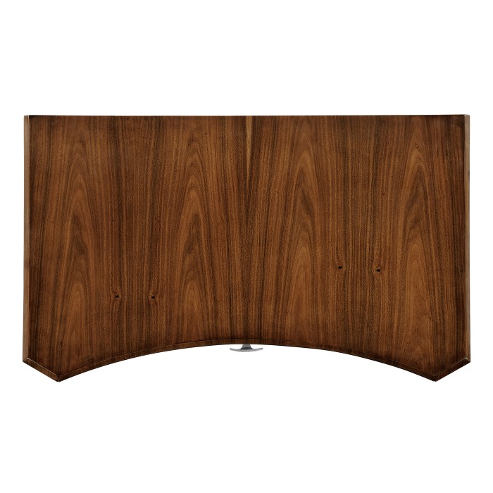 Art Deco rectangular side table with drawer and stainless steel handle (High lustre)