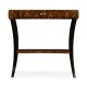 Art Deco Satin Rectangular Side Table with Drawer