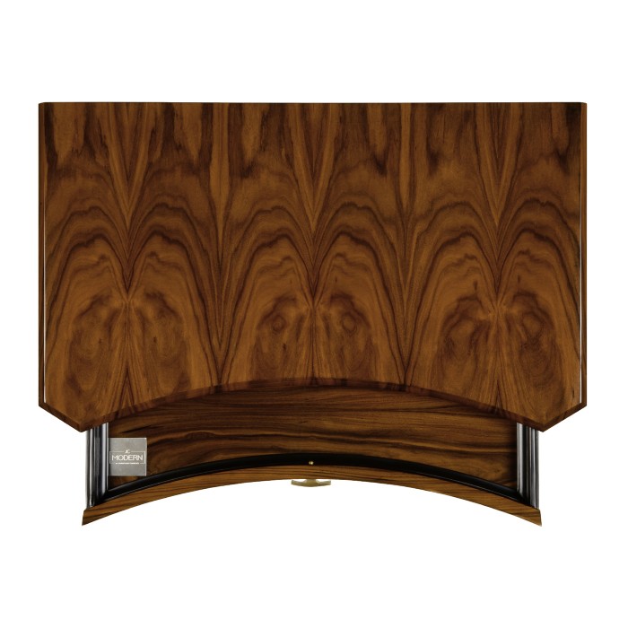 Art Deco Satin Rectangular Side Table with Drawer