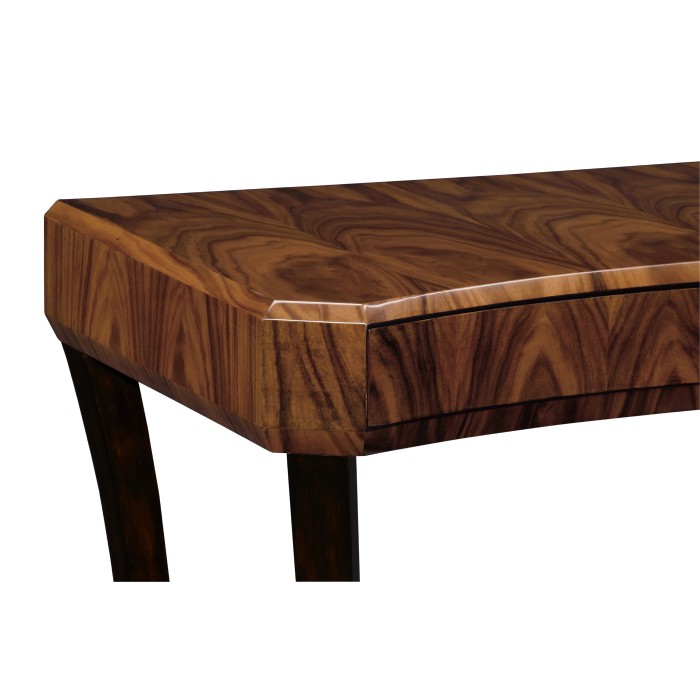 Art Deco Satin Rectangular Side Table with Drawer