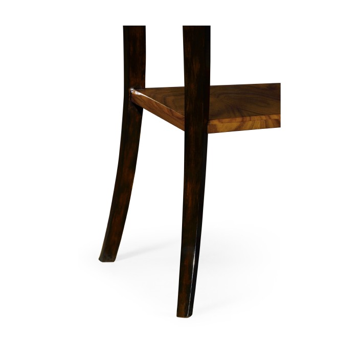Art Deco Satin Rectangular Side Table with Drawer
