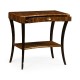 Art Deco Satin Rectangular Side Table with Drawer