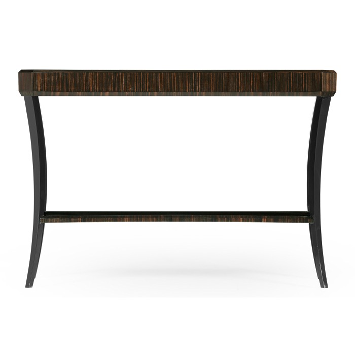 Rectangular Art Deco Macassar Ebony High Lustre Console Table