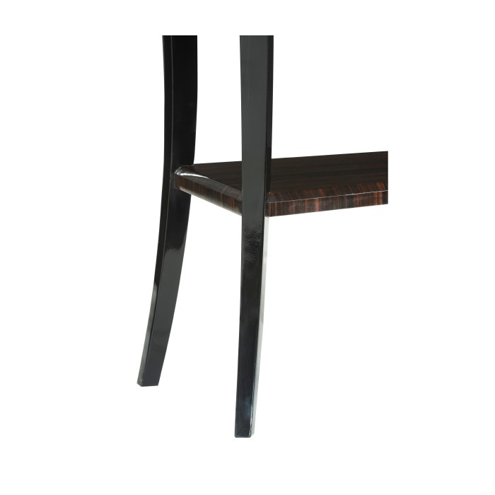 Rectangular Art Deco Macassar Ebony High Lustre Console Table