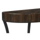 Large Demilune Art Deco Macassar Ebony High Lustre Console Table with Drawer
