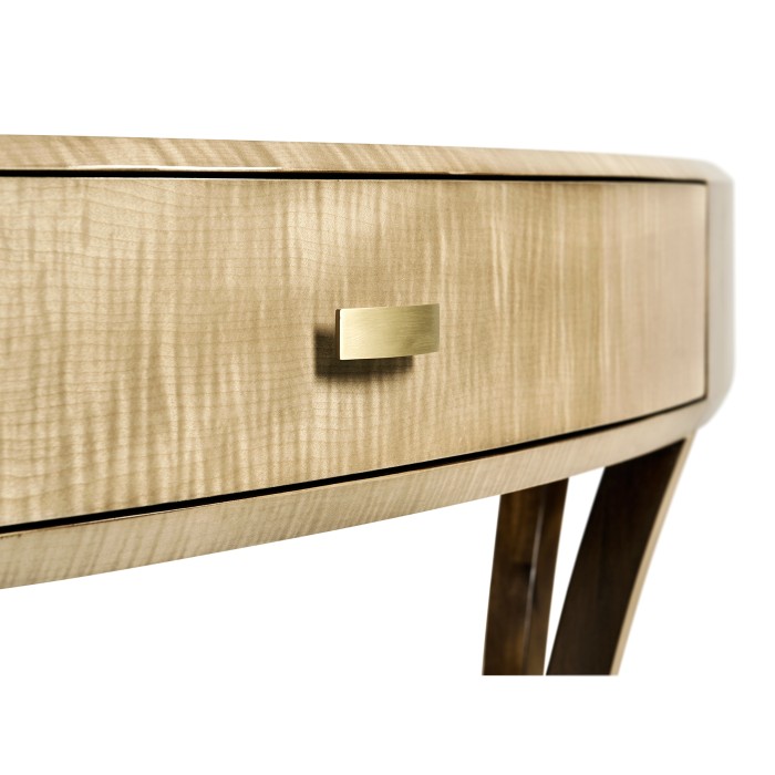 Art Deco Large Demilune Console Table with Drawer