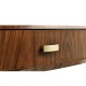Art Deco High Lustre Large Demilune Console Table with Drawer