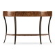 Art Deco Satin Large Demilune Console Table with Drawer