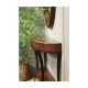 Art Deco Satin Large Demilune Console Table with Drawer