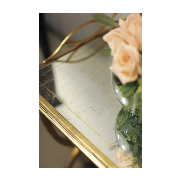 Églomisé & Bronze Iron Drinks Table