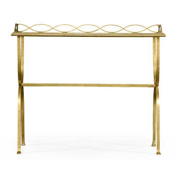 Églomisé & Gilded Iron Drinks Table