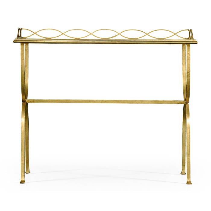 Églomisé & Gilded Iron Drinks Table