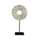 White Painted & Distressed Starburst on Stand