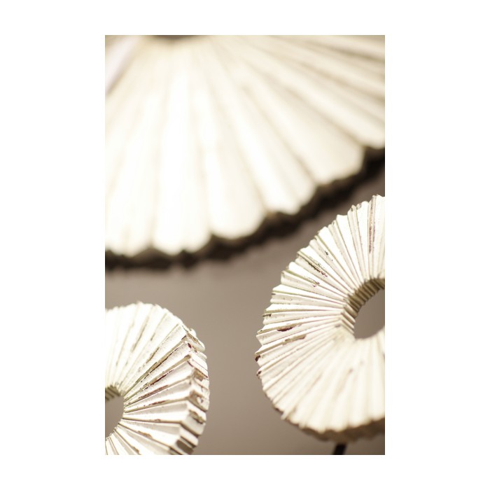 White Painted & Distressed Starburst on Stand