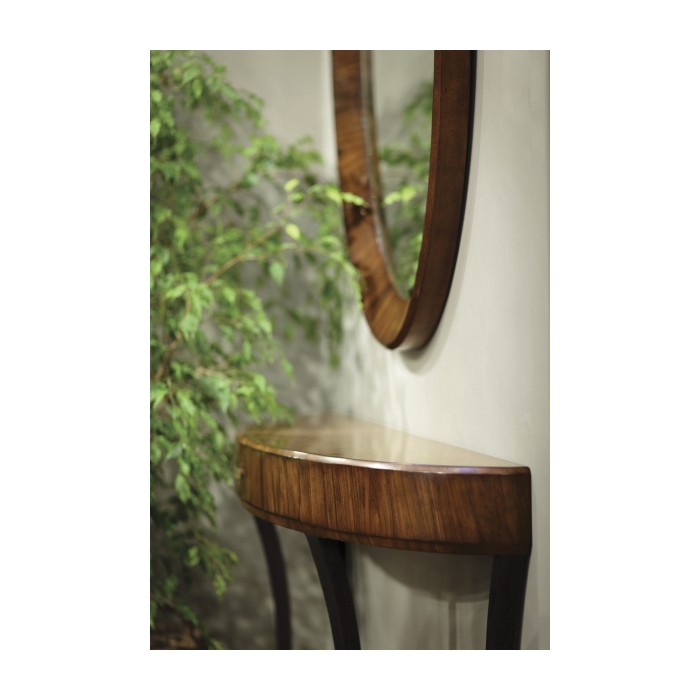 Art Deco Satin Oval Mirror