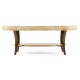 Art Deco Oval Glass Topped Coffee Table