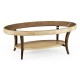 Art Deco Oval Glass Topped Coffee Table