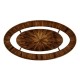 Art Deco Oval Glass Topped High Lustre Coffee Table