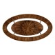Art Deco Oval Glass Topped High Lustre Coffee Table