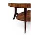 Art Deco Oval Glass Topped High Lustre Coffee Table