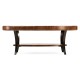Art Deco Oval Glass Topped Satin Coffee Table 