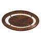 Art Deco Oval Glass Topped Satin Coffee Table 