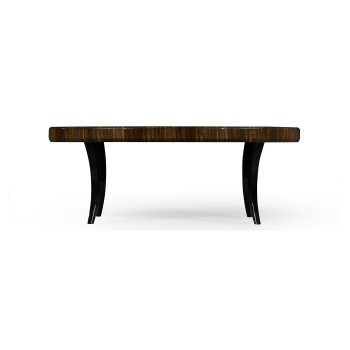 Oval Art Deco Macassar Ebony High Lustre Coffee Table