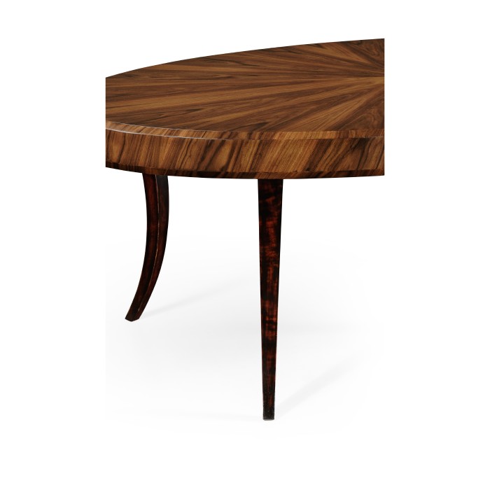 Art Deco High Lustre Oval Coffee Table