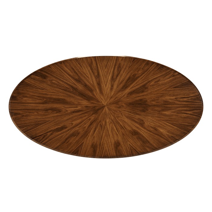 Art Deco Satin Oval Coffee Table 