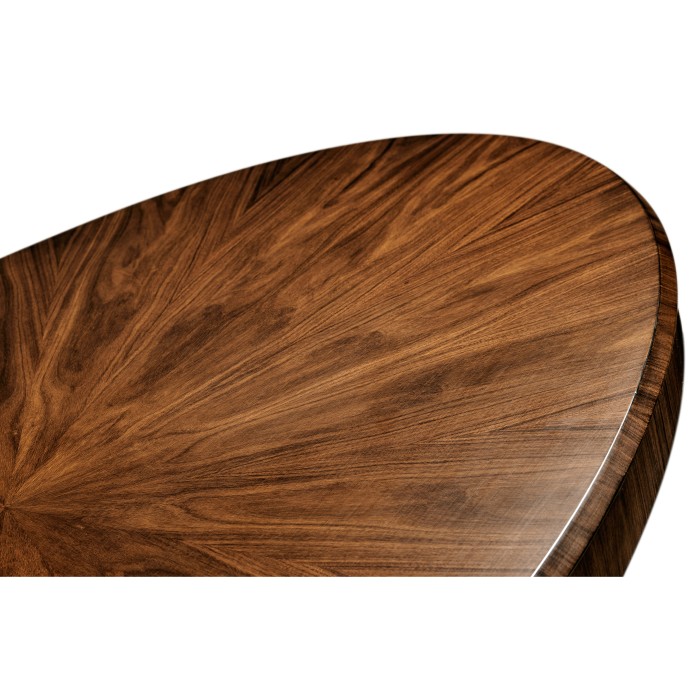 Art Deco Satin Oval Coffee Table 