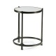 Églomisé & Bronze Iron Round Nest of Tables