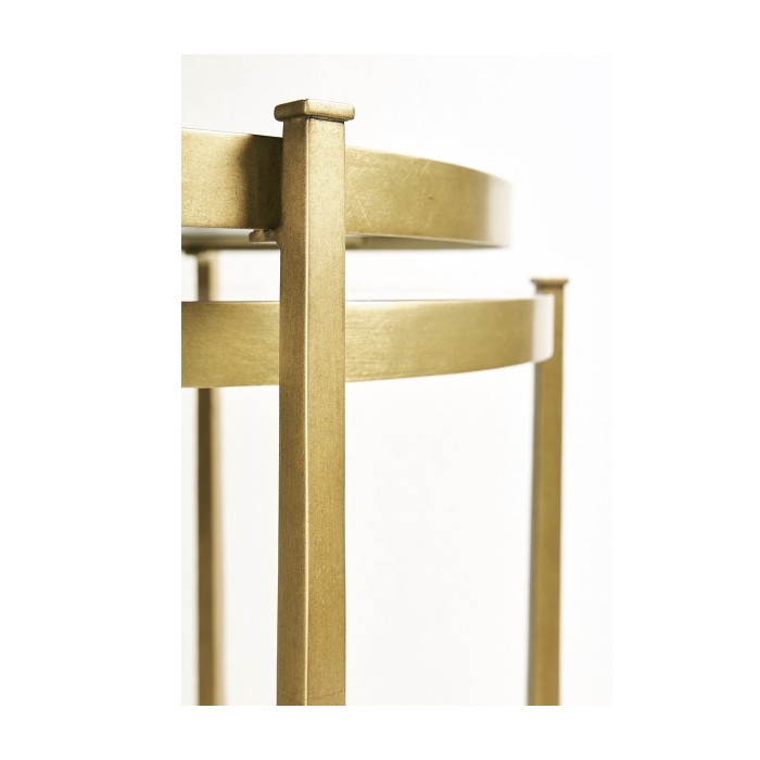 Églomisé & Gilded Iron Round Nest of Tables