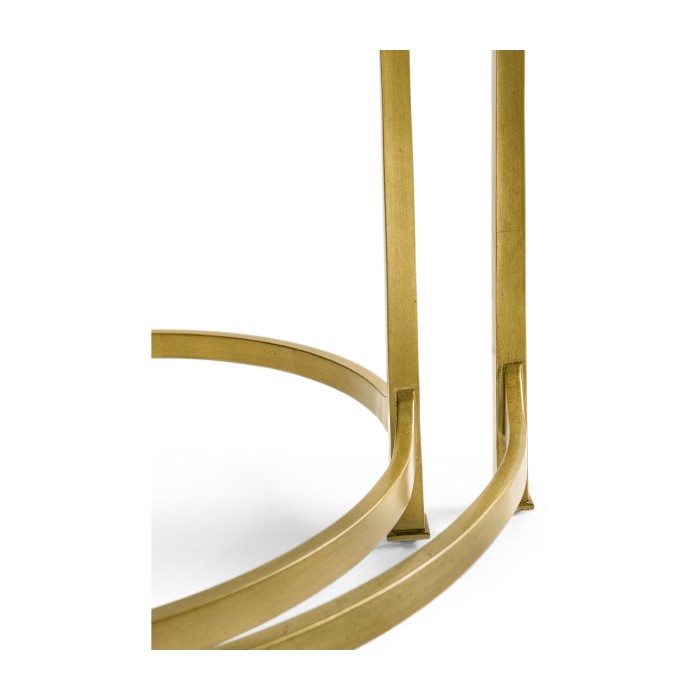Églomisé & Gilded Iron Round Nest of Tables