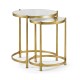 Églomisé & Gilded Iron Round Nest of Tables