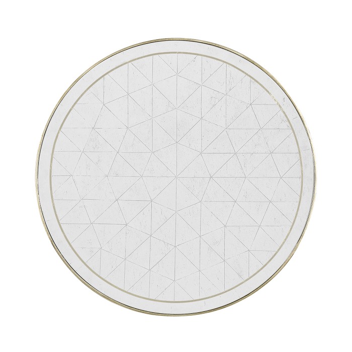 Églomisé & Silver Iron Round Nest of Tables