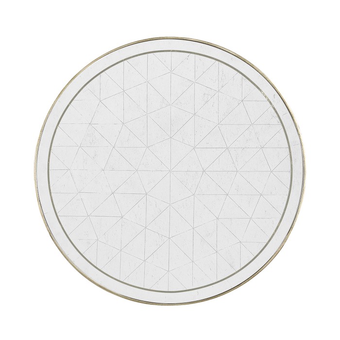 Églomisé & Silver Iron Round Nest of Tables