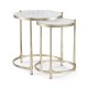 Églomisé & Silver Iron Round Nest of Tables