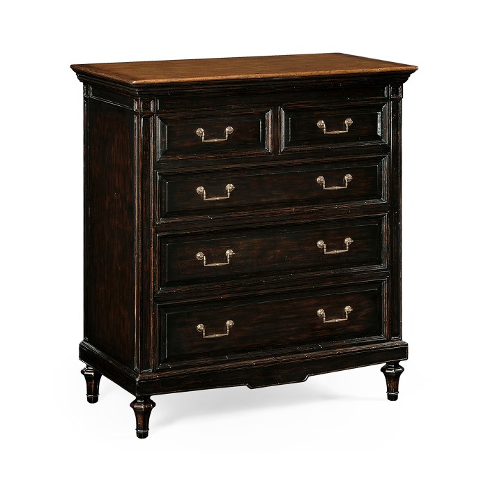 Directoire style chest of drawers (Walnut)